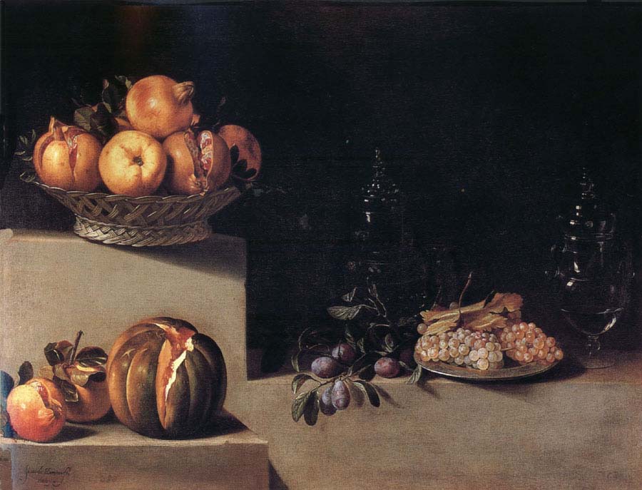 Still life wtih Fruit and Glassware